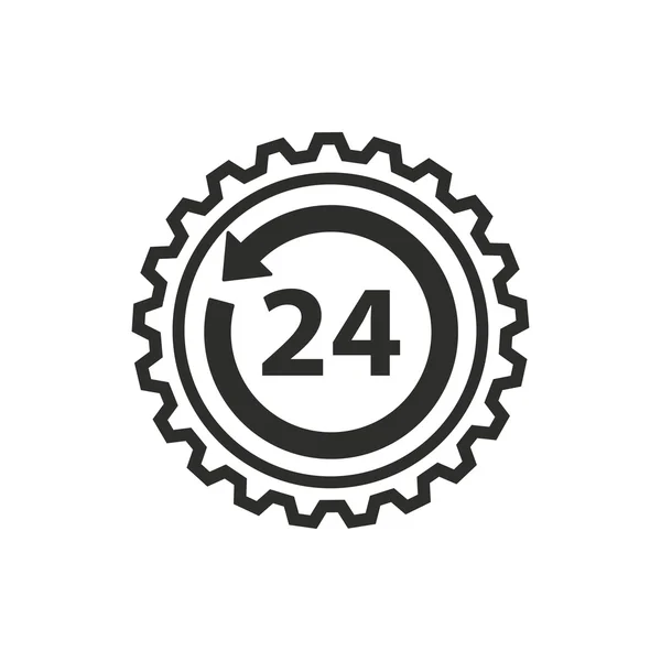 24 hour service - vector icon. — Stock Vector