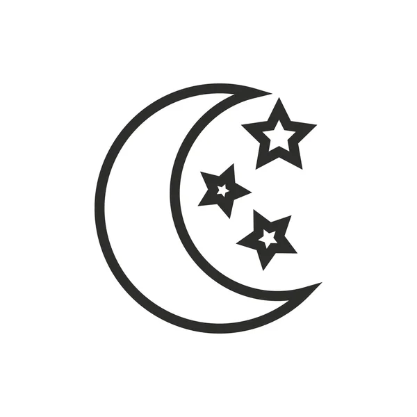 Estrela lunar - ícone vetorial . — Vetor de Stock