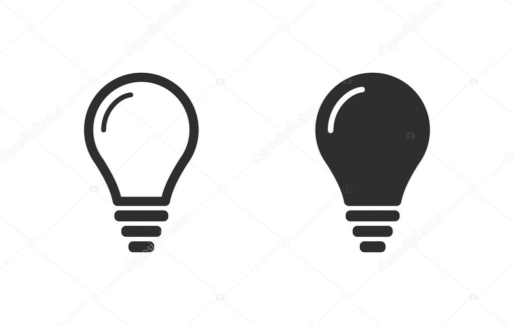 Lightbulb- vector icon.