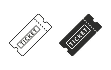 Bilet - vektör simgesi.