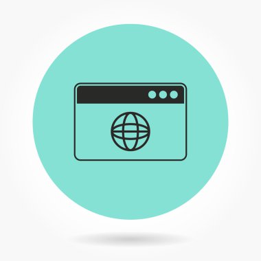 Tarayıcı - vektör simgesi.