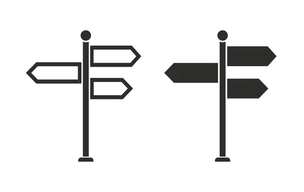 Signpost - vector icon. — Stock Vector