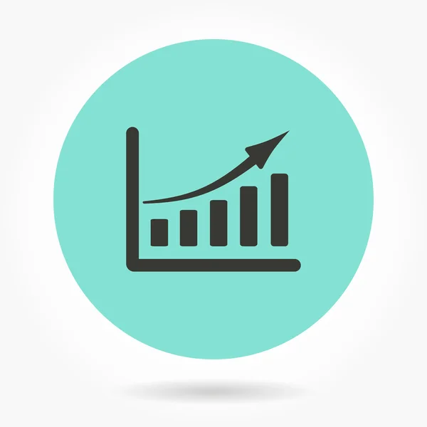 Gráfico crescente - ícone vetorial . —  Vetores de Stock