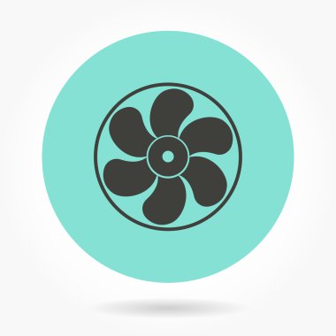 Fan - vektör simgesi.