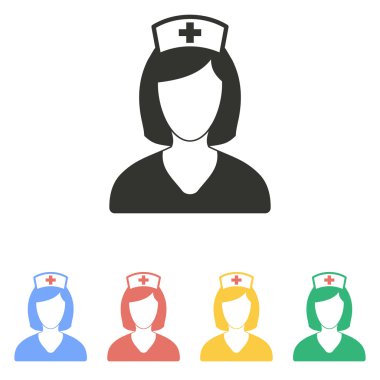 Hemşire - vektör simgesi.