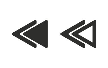 Geriye dönük-vektör simgesi.