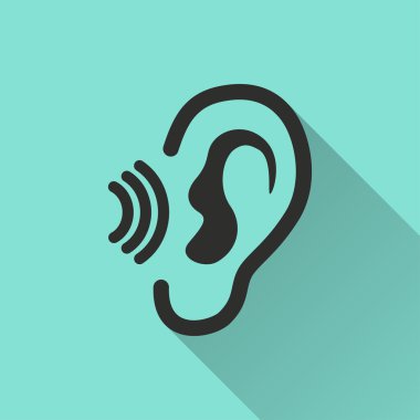 Kulak - vektör simgesi.