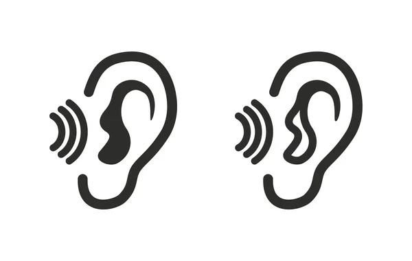 Ear  - vector icon. — Stock Vector