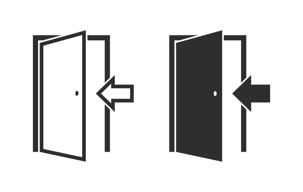 Puerta - icono de vector . — Vector de stock