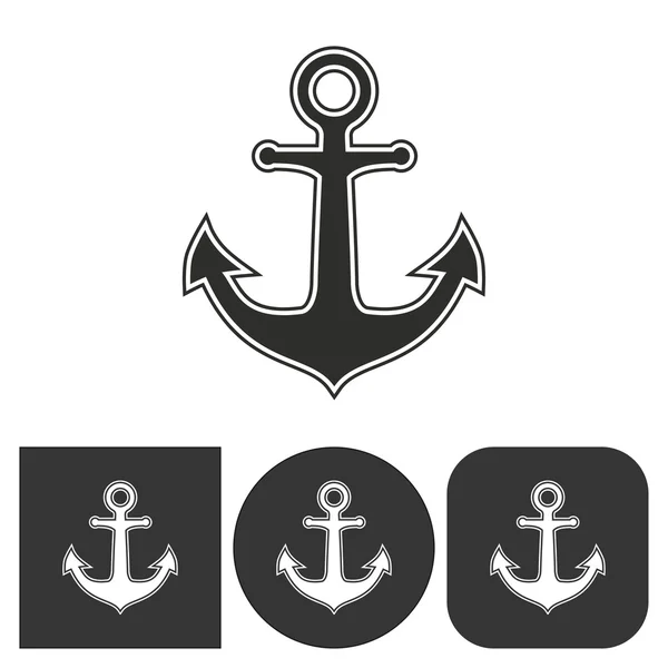 Anchor - vector icon. — Stock Vector