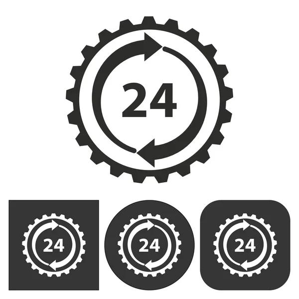 24 timmars service - vektor icon. — Stock vektor