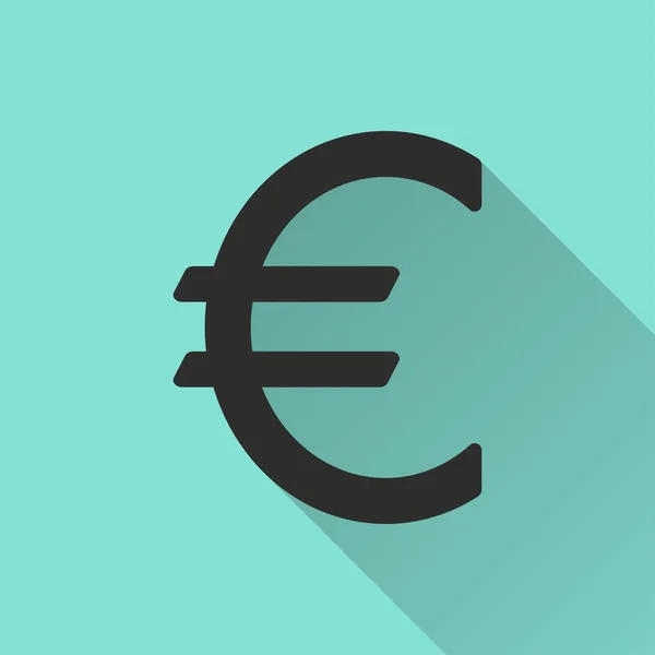 Euro - icono de vector . — Vector de stock