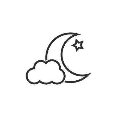 Ay yıldız - vektör simgesi.