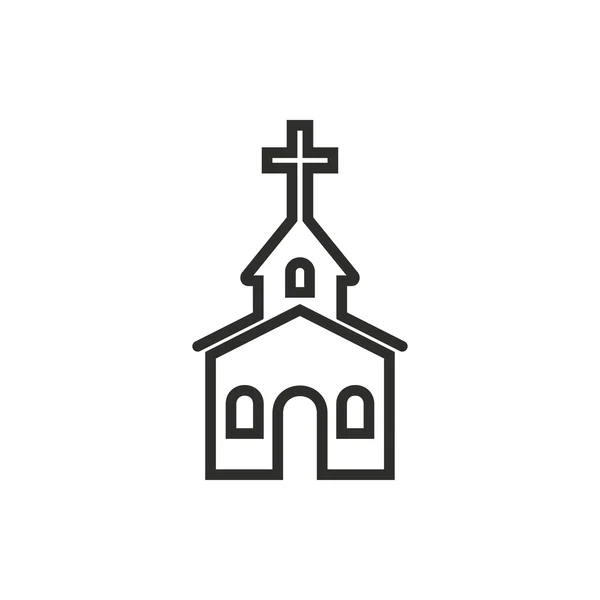 Iglesia - icono de vector . — Vector de stock