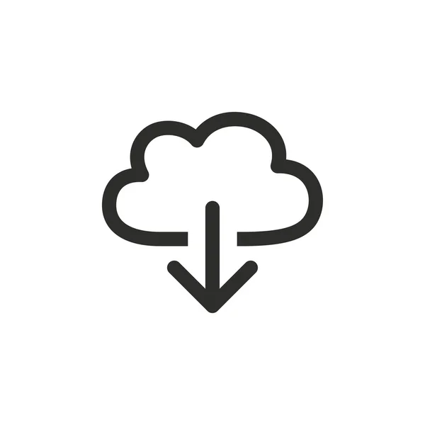 Cloud download- vector icon. — Stock Vector