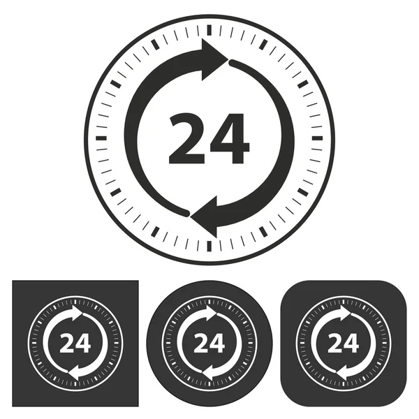 24-uurs service - vector pictogram. — Stockvector