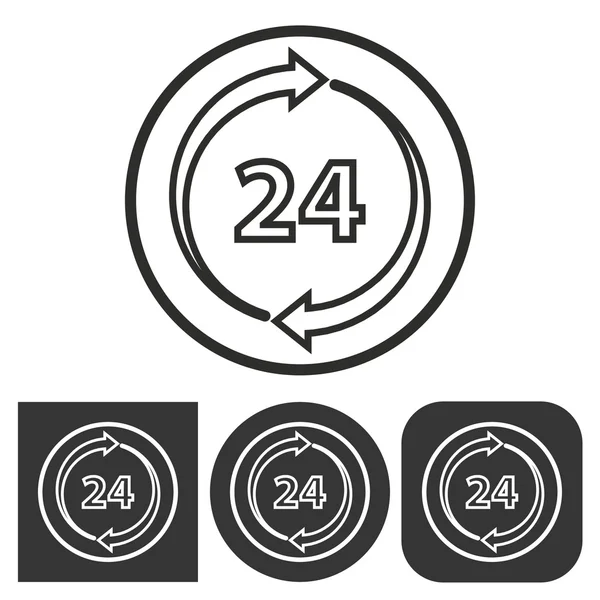 24 saat hizmet - vektör simgesi.