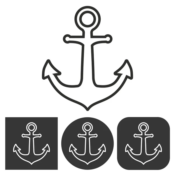 Anchor  - vector icon. — Stock Vector