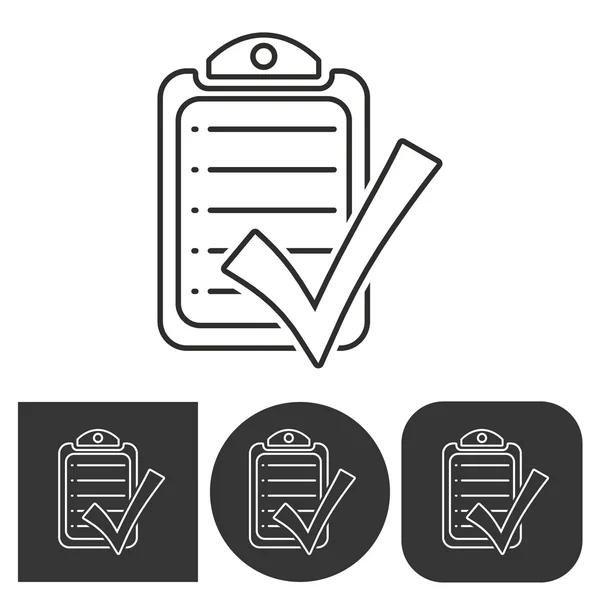 Lista de verificación - icono de vector . — Vector de stock