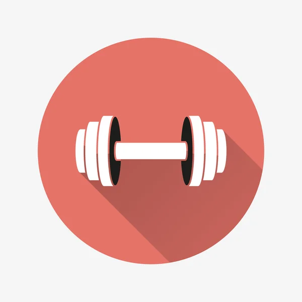 Dumbbell - icono de vector . — Vector de stock