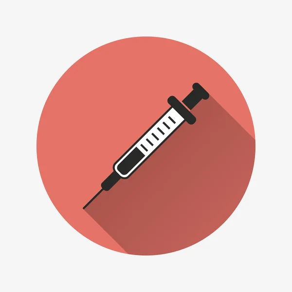 Syringe - vector icon. — Stock Vector