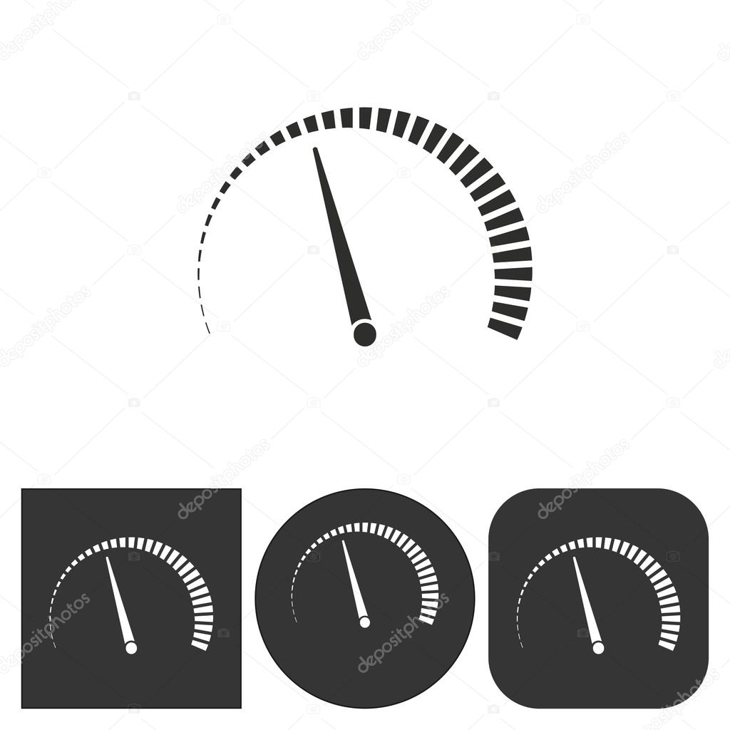 Speedometer - vector icon.