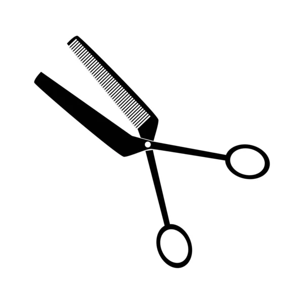 头发剪子理发师工具简单隔离矢量图标 — 图库矢量图片