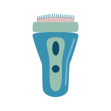 Elektrikli tıraş makinesi. Kuaför aracı düz izoletli vektör simgesi