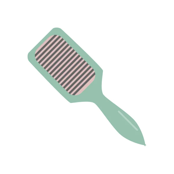 Haarbürste Vorhanden Friseurwerkzeug Flach Isolierte Vektor Symbol — Stockvektor