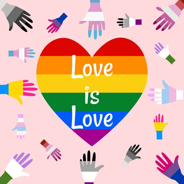 Banner Para Mes Del Orgullo Mano Gay Transgénero Lesbiana Bisexual — Vector de stock