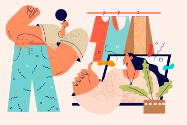 Çevrimiçi stilist ve moda danışma kavramı