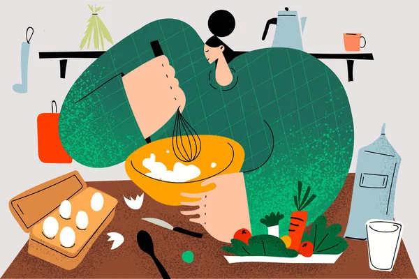 烘焙、烹调、自制糕点概念 — 图库矢量图片