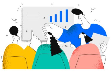 Beyin fırtınası, müzakereler, ofis konseptinde toplantı.