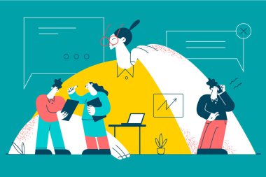 Günlük ofis rutini ve iş kavramı