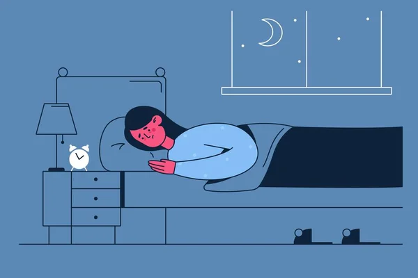 睡眠障碍，失眠概念 — 图库矢量图片