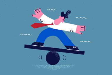 Business challenge, balance, stability concept
