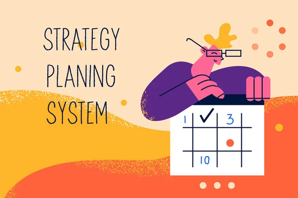 战略规划制度、管理、业务概念 — 图库矢量图片