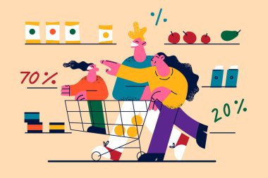 Discounts, sales, promotion in shop concept