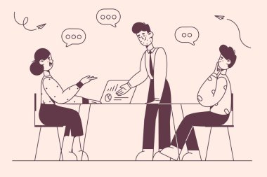 Beyin fırtınası, iş ortaklığı, takım çalışması konsepti