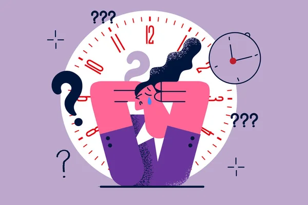 Stress, burnout and bad time management concept — Stockový vektor