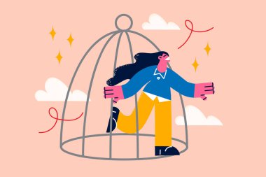 Özgürlük ve yeni hayat fırsatları kavramı