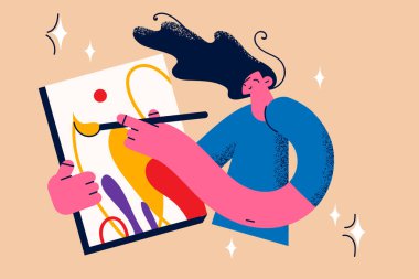 Resim, çizim ve sanat konsepti