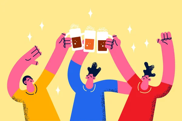 Celebrando férias e festa com conceito de cerveja — Vetor de Stock