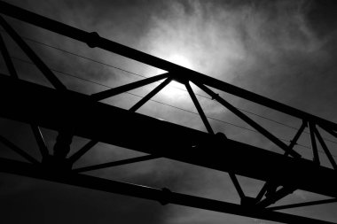 Trentino 'da arkaplan bulutlu gökyüzü