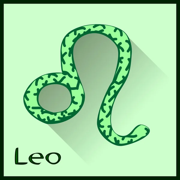 Leo  Zodiac sign vector illustration — Stock Vector