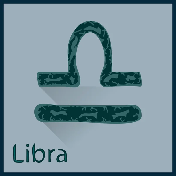 Bilancia segno zodiacale vettoriale illustrazione — Vettoriale Stock