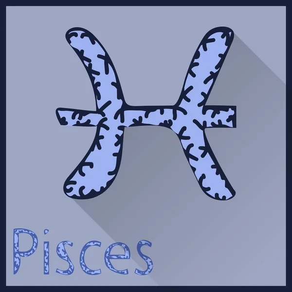 Pisces Zodiac sign vector illustration — Stock Vector
