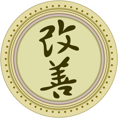 Kaizen hiyeroglif güzel değişikliği.