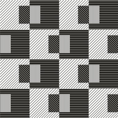 Soyut geometrik dikişsiz desen. Siyah ve beyaz desen .