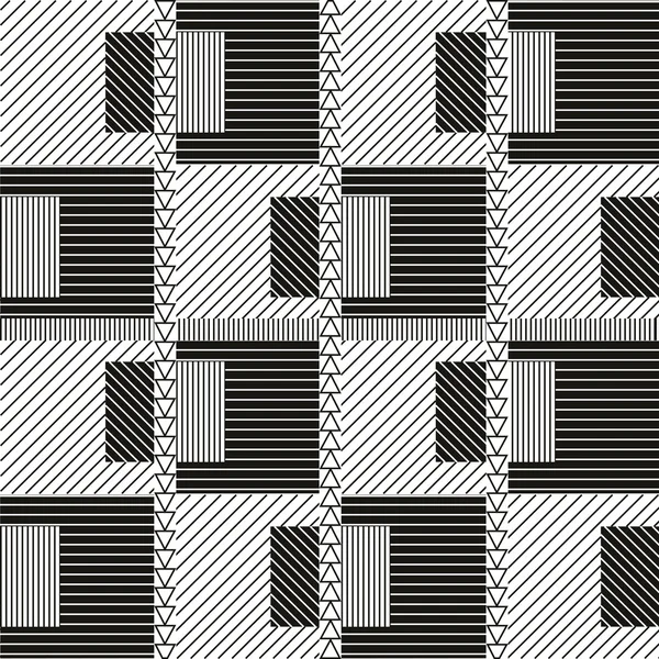 Modèle géométrique abstrait sans couture. Modèle noir et blanc . — Photo